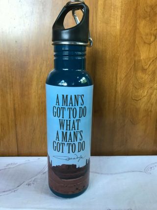 John Wayne Stainless Steel Water Bottle The Duke Western Cowboy W/ Clip 8/553