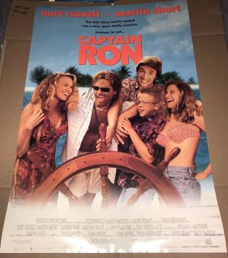 Captain Ron One Sheet Movie Poster 27x40” Kurt Russell Double Sided