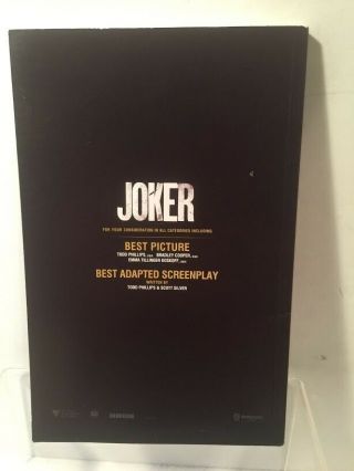 JOKER (2019) Screenplay book PROMO,  FYC DVD Complete Film 3