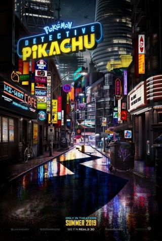 Pokemon Detective Pikachu (2019) Authentic Movie Poster - D/s - 27x40