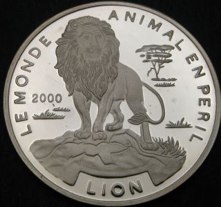 Togo 1000 Francs 2000 Proof - Silver - Lion - 2895 ¤