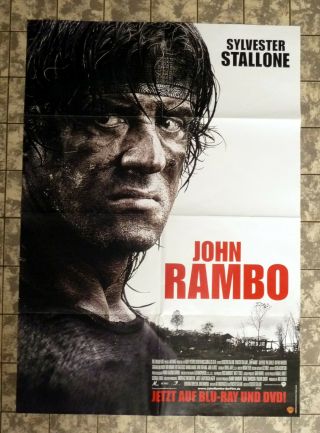 John Rambo Stallone Video - Poster German 1 - Sheet Filmposter 23x33inch ´08