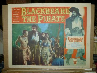 Blackbeard The Pirate,  Orig 1952 Lc 2 [robert Newton And Two Native Girls]