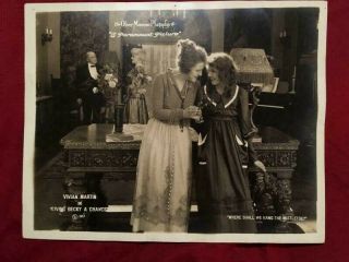 Vivian Martin 1917 Silent Movie Lobby Card - Giving Becky A Chance,  Morosco Film