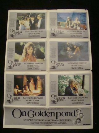 On Golden Pond Movie Poster Jane Fonda Henry Fonda Katherine Hepburn On