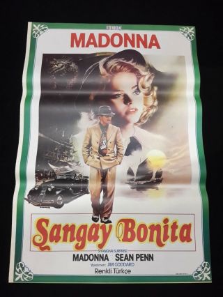 Madonna Shanghai Surprise Bonita Movie Poster 1986 Turkish