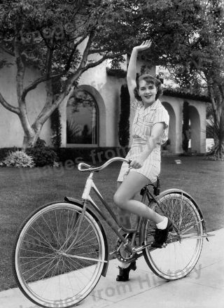 8x10 Print Ruby Keeler Riding Bicycle 1934 By Scotty Welbourne Rkaa
