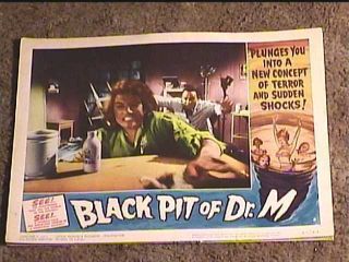 Black Pit Of Dr M 1961 Lobby Card 3 Horror