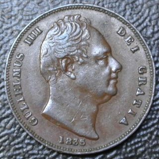 1835 Great Britain - Farthing - Copper - William Iv - Coin