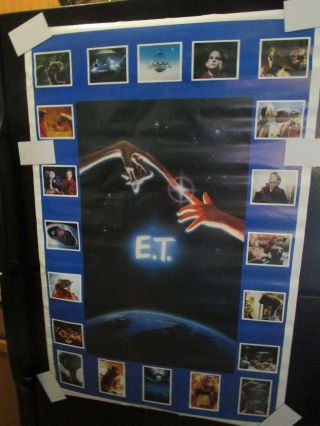 E.  T.  The Extra Terrestrial Poster 1982 Old Stock 35 " X 23 "