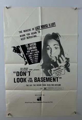 Dont Look In Basement Movie Poster (fine -) One Sheet 1973 Horror Aip 5682