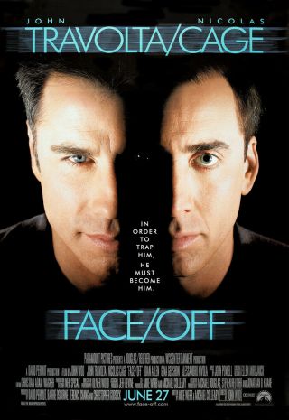 Face/off Movie Poster Ds Final Ver B 27x40 John Travolta Nicolas Cage