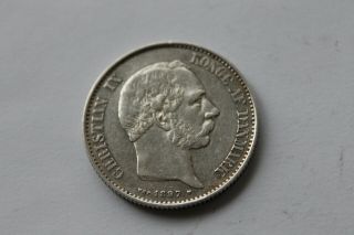Denmark 2 Kroner 1897 Silver Nr.  64 @