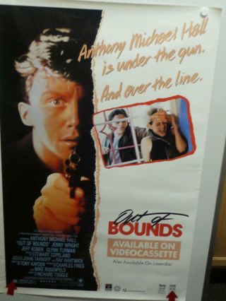 Out Of Bounds Anthony Michael Hall Jenny Wright Home Video Poster 1986