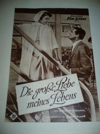An Affair To Remember,  Orig German Film Program [cary Grant,  Deborah Kerr]