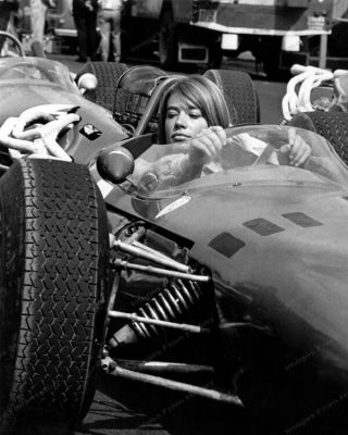 8x10 Print Francoise Hardy Grand Prix 1966 Fh32