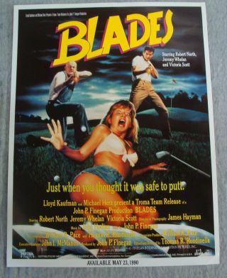 Blades Movie Poster Troma Horror Video Promo 1990