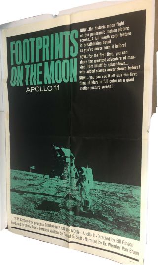 " Footprints On The Moon " Nasa Apollo 11 Moon Landing 27x41 " - Movie Poster