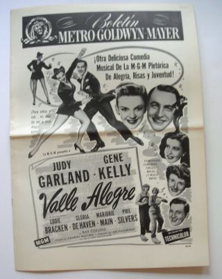Press Book Summer Stock In Spanish Judy Garland Gene Kelly 1950