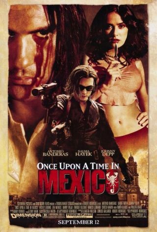 Once Upon A Time In Mexico Movie Poster 1 Sided 27x40 Salma Hayek