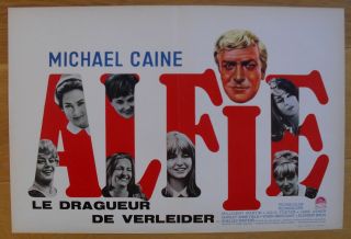 Alfie Michael Caine Belgian Movie Poster 