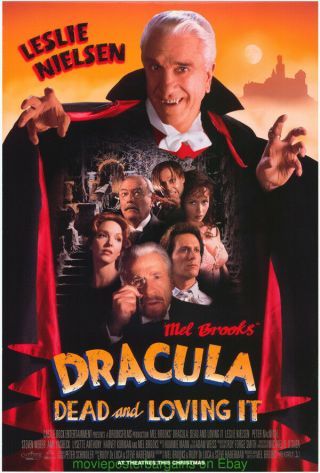 Dracula Dead And Lovin It Movie Poster 27x40 Leslie Nielsen 1995