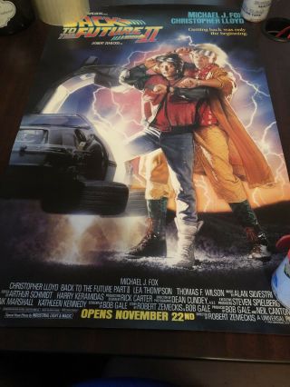 Vintage 1989 Movie Poster Back To The Future 2 (21 " X 13.  5 ") Promo