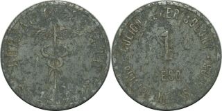 1913 Philippines Culion Leper Colony 1 Peso Km 14 Mx318