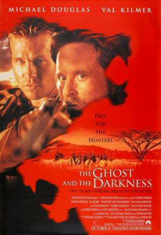 The Ghost And The Darkness Movie Poster 2 Sided 27x40 Michael Douglas