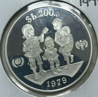 1979 Bolivia 200 Pesos Bolivianos Silver Proof - International Year Of The Child