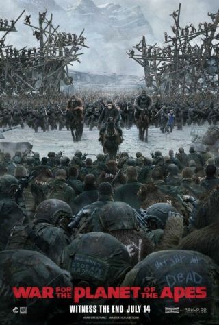 War For The Planet Of The Apes Movie Poster 27 " X 40 " Doublesided