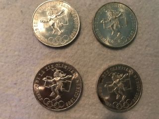 1968 25 Pesos Mexico Olympic.  720 Silver Coin Juegos De La Xix Olimpiada Olm4