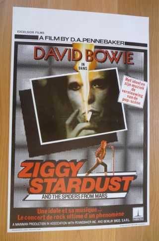 David Bowie Ziggy Stardust And The Spiders Belgian Movie Poster 