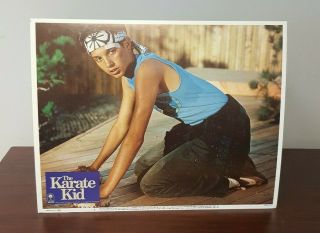 1984 The Karate Kid Drama Movie 1 Litho Color Lobby Card 840074 Training Scene