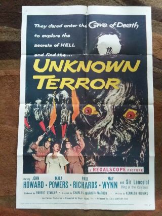 Unknown Terror - 1957.  One - Sheet Poster