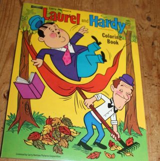 Laurel And Hardy Coloring Book 1972 Larry Harmon By Artcraft