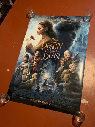 Beauty And The Beast 2017 Disney Double Sided Movie Poster 27 " X 40 "