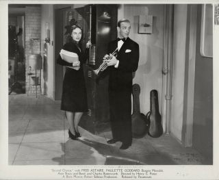 Paulette Goddard,  Fred Astaire 1940 Scene Still Second Chorus
