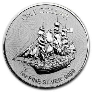 Cook Islands - 2017 - 1 Oz Silver Bounty Coin (version 2) Is In Capsule