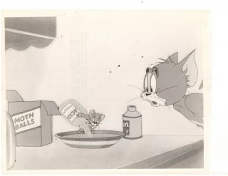 Dr Jekyll & Mr Mouse 1947 Tom & Jerry Orig Mgm Cartoon Photo Snipe On Back T017