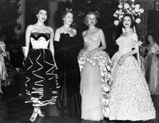 8x10 Print Loretta Young Ava Gardner Irene Dunne Wearing Ribbon Gowns 1951 9716