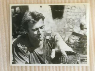 Clint Eastwood 1970,  Vintage Press Headshot Photo.  Stamp On Back