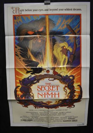 1982 Don Bluth - The Secret Of Nimh - United Artists Litho - Movie Poster 27x41