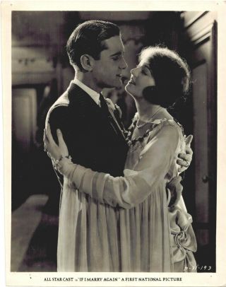 Lloyd Hughes & Doris Kenyon If I Marry Again 1925 Classic 8x10 Scene Still