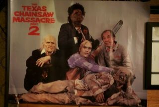 Rare Vintage Texas Chainsaw Massacre 2 Poster 1986