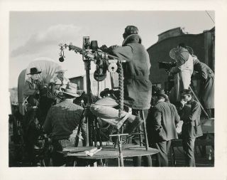 Gene Autry Camera Crew Candid Vintage 1930s Western Snapshot Photo