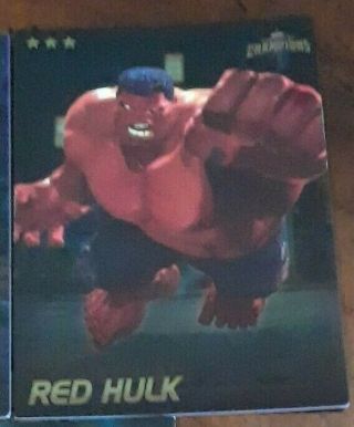 Red Hulk Card 54/75foil Version Arcade Game Card Marvel Contest Of Champions