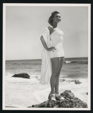 Virginia Mayo - Vintage 1949 Leggy Swimsuit Pinup Portrait