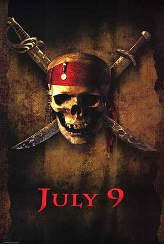 Pirates Of The Caribbean (2003) Movie Poster Advance,  Ss,  Nm,  Rolled