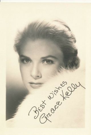 Grace Kelly Vintage 1950s Mgm Studio " Signed " Dbw Portrait Photo